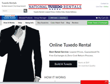 Tablet Screenshot of nationaltuxedorentals.com